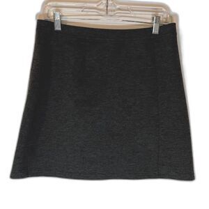 Express Skirt L Charcoal Gray Mini Front Slit Bodycon Coquette Y2K Flirty